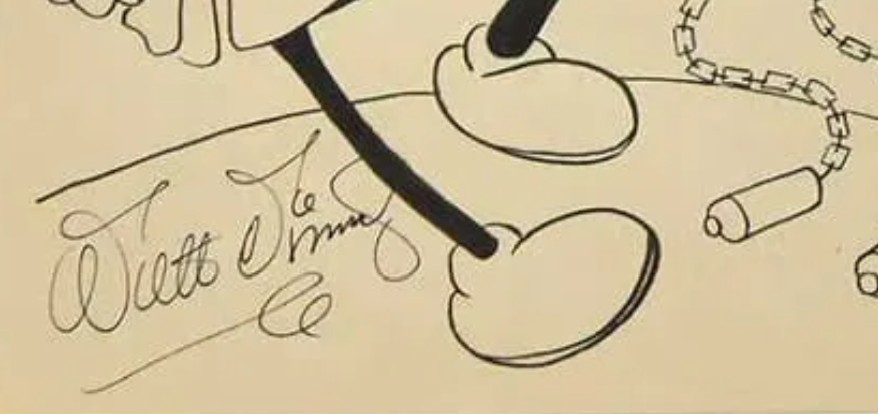 Walt Disney – Signed 10" x 8" Goofy Illustration with ACA COA