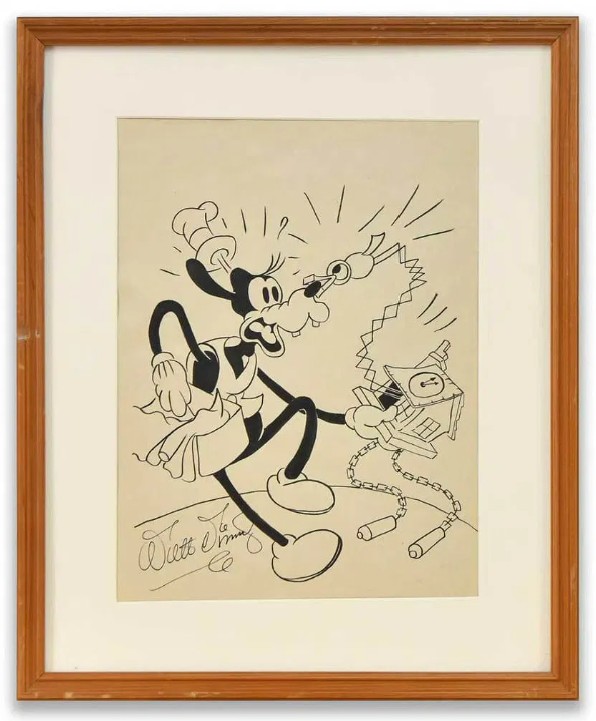 Walt Disney – Signed 10" x 8" Goofy Illustration with ACA COA