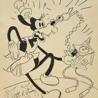 Walt Disney – Signed 10" x 8" Goofy Illustration with ACA COA