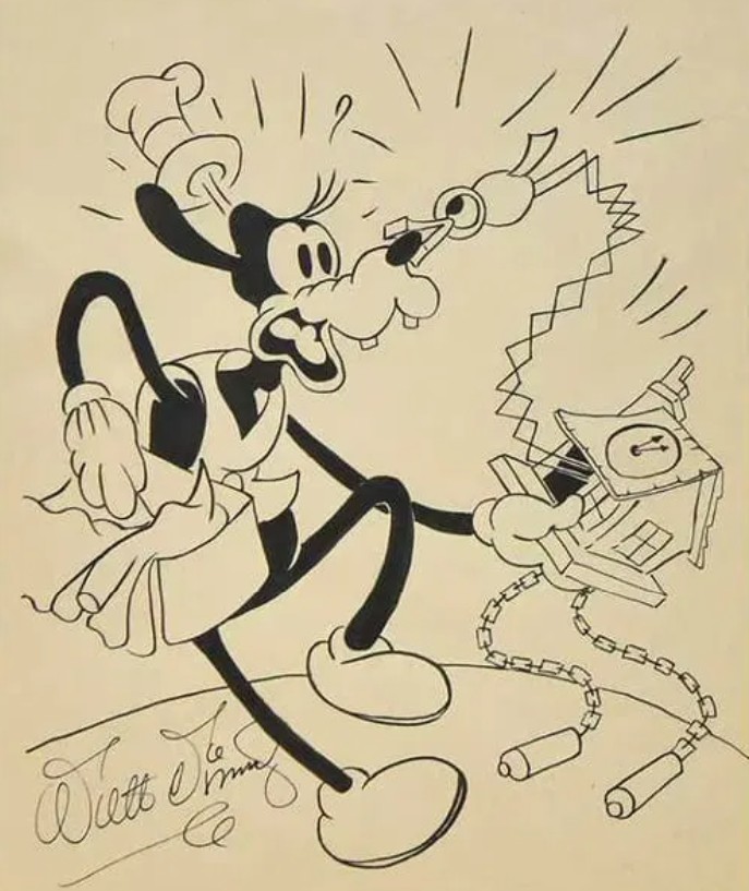 Walt Disney – Signed 10" x 8" Goofy Illustration with ACA COA