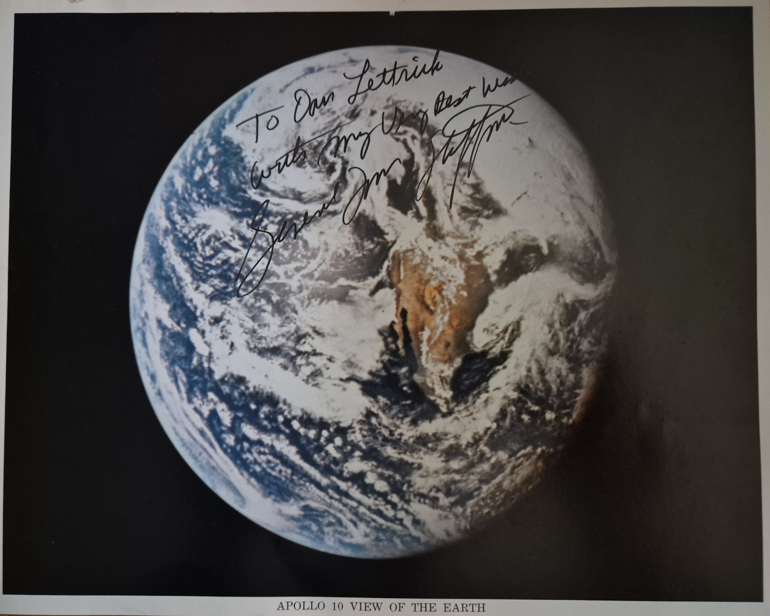 Astronaut Thomas P. Stafford – 8" x 10" Signed NASA EarthPhoto with COA