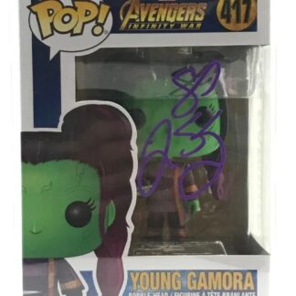 Zoe Saldana Signed Young Gamora Avengers: Infinity War Funko Pop #417 – KB COA