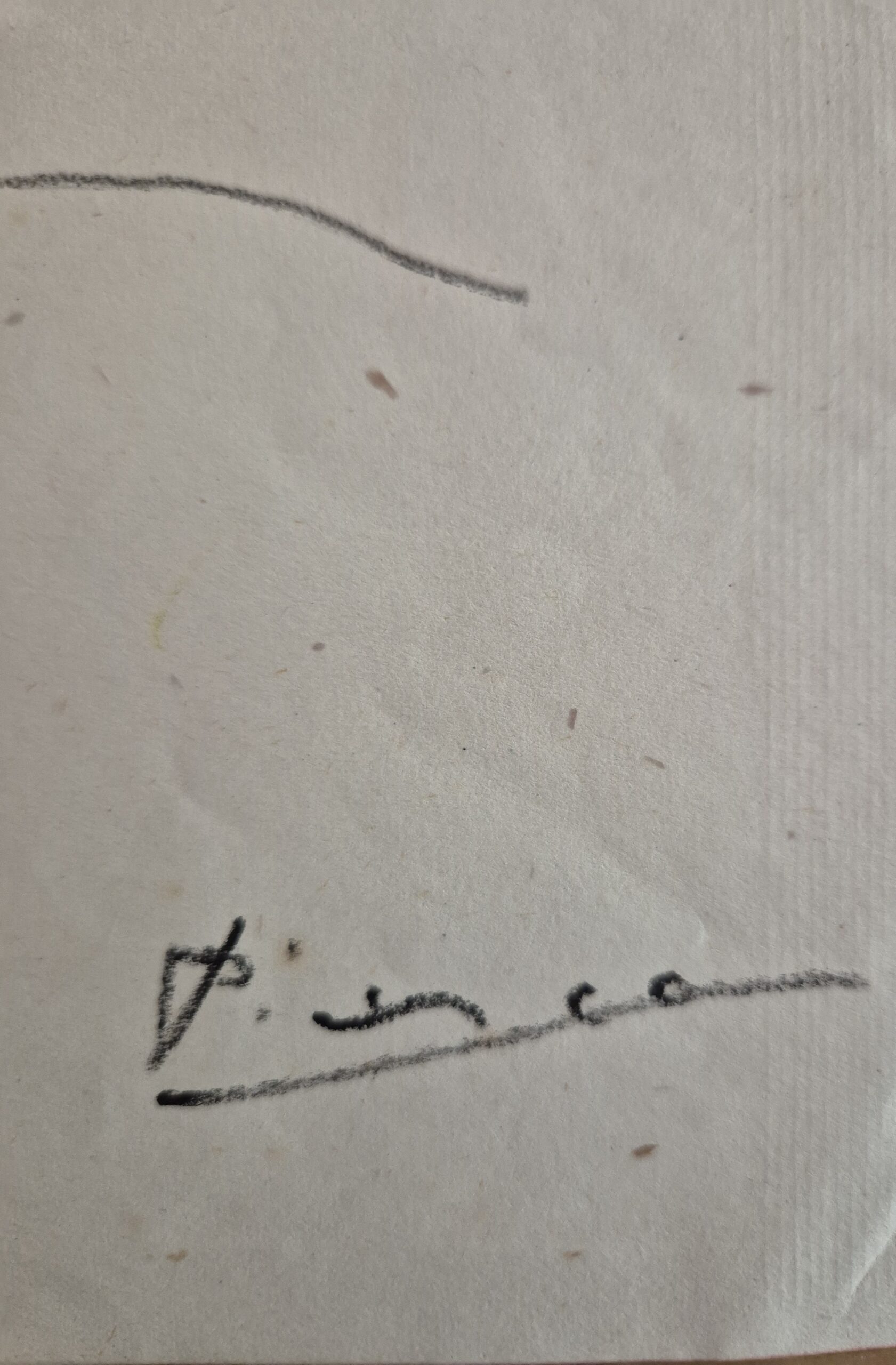 Pablo Picasso - Original Signed Sketch with COA
