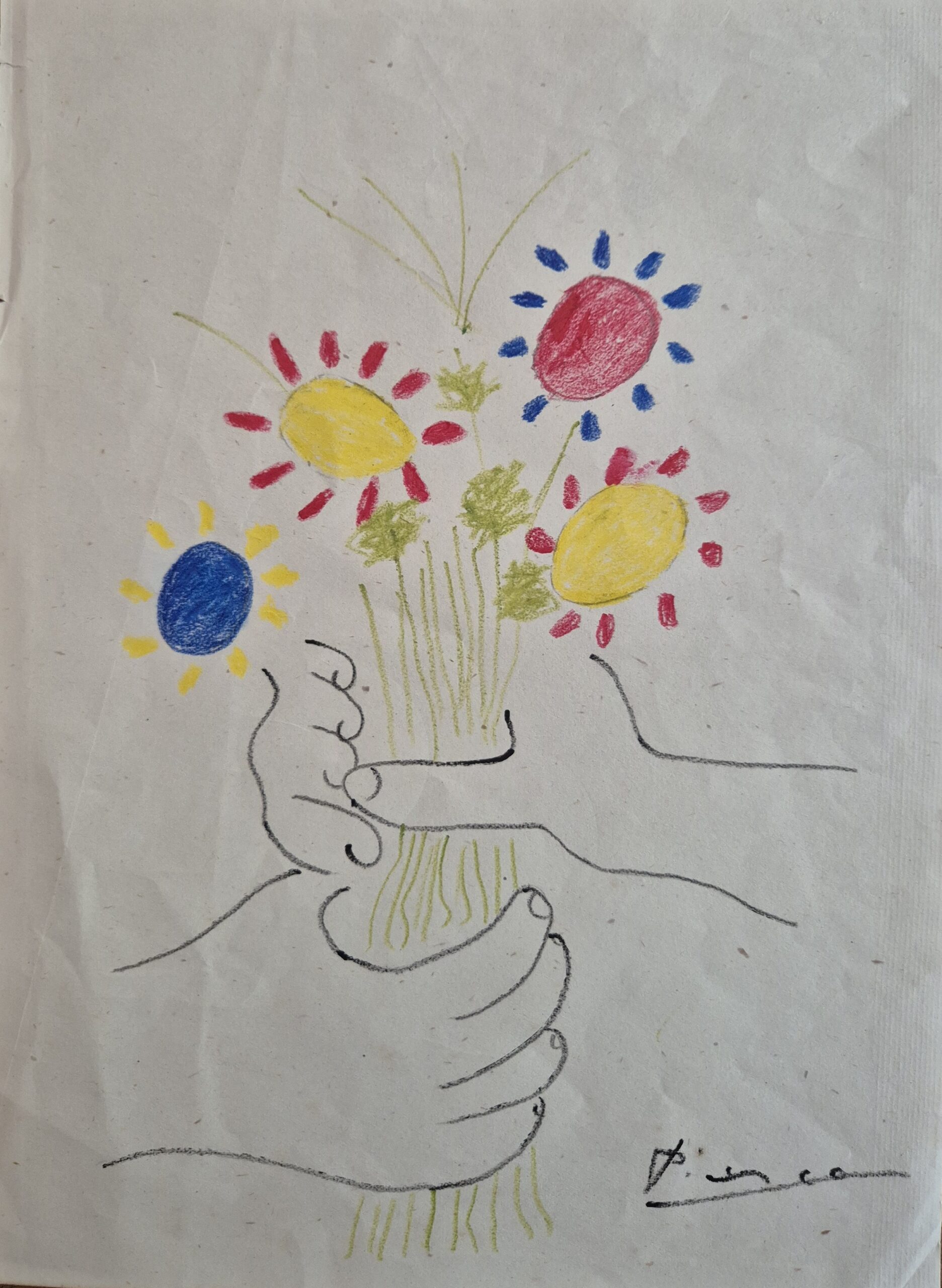 Pablo Picasso - Original Signed Sketch with COA